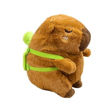 Peluche Capibara Carpincho Capibara Con Mochila De Tortuga Variante capibara con tortuga