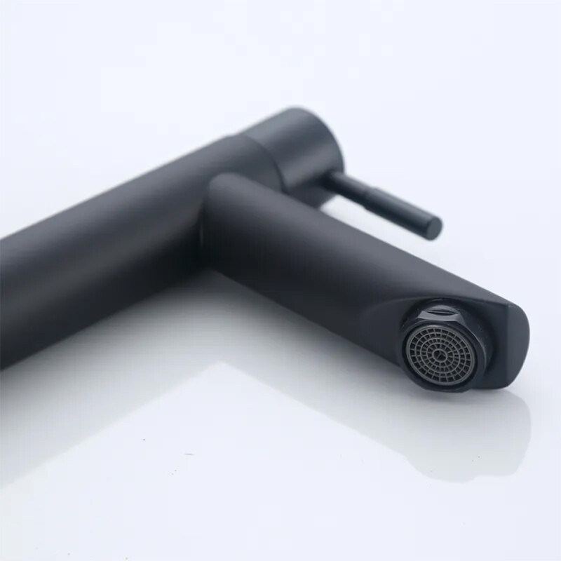 Canilla monocomando alta agua fría NEGRO