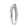 Anillo Elizabeth en oro blanco 18k con brillantes y zafiro Anillo Elizabeth en oro blanco 18k con brillantes y zafiro
