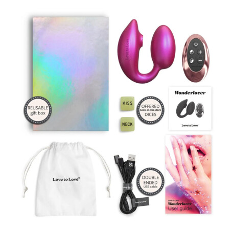 Huevo Vibrador de Doble Estimulación Wonderlover Rosa