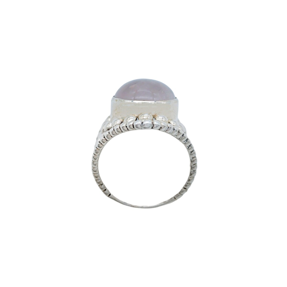 Anillo Circulo-Plata 925-Piedra Cuarzo rosa-AN3933 - conpiedra 