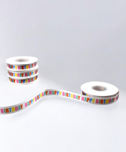 Cinta feliz cumpleaños liso 2cm x 25mts. - FELIZ CUMPLE FELIZ CUMPLE