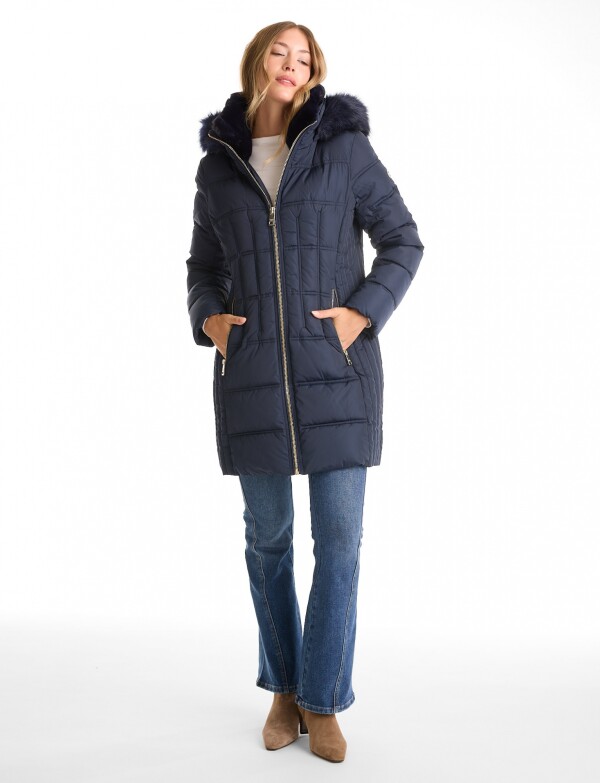 Campera Abrigo Det P AZUL