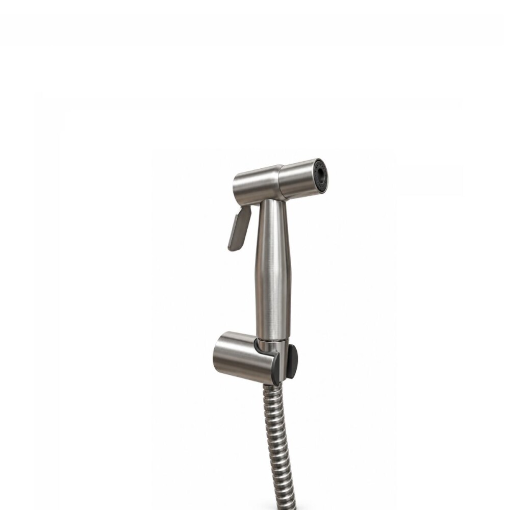 Grifería de Ducha higiénica de pared satinada (Gatillo-flex-soporte) DMC Grifería De Ducha Higiénica De Pared Satinada (gatillo-flex-soporte) Dmc