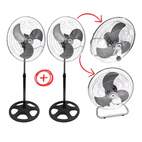 Pack X2 Ventiladores 3 en 1 Metálico LH2877 001