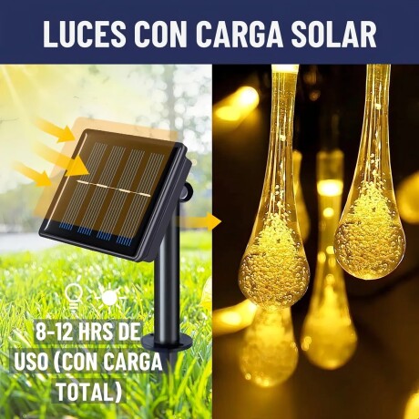 Guirnalda Solar Hada Gotas 7m 30 Luces Led Navidad Guirnalda Solar Hada Gotas 7m 30 Luces Led Navidad