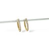 Caravanas aros de zirconias - Oro bajo - Zirconia - CA8032 conpiedra