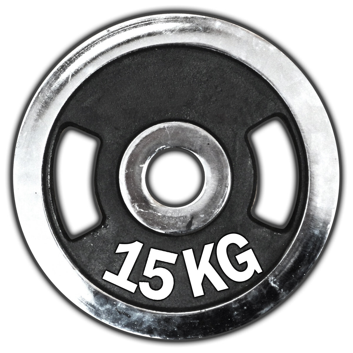 Disco Olímpico 15K C/ Agarre Expert Cromado Pesa P/ Barras y mancuernas - Fit014002-15k 