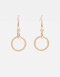 Aros Colgantes Largos Metal Aros Con Anillos Entrelazados - Dorado