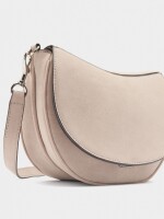 Bolso Bandolera Efecto Piel Con Solapa rosa