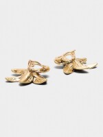 Pendientes Flor Esmaltados negro