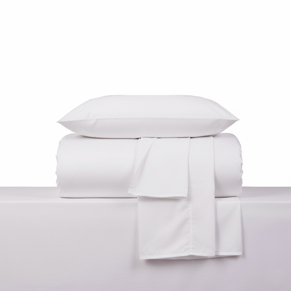 Juego de Sabanas 1 Plaza 200 Hilos - Pilar Blanco