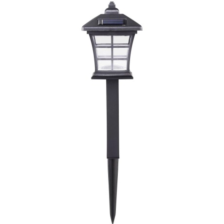 Pincho luz LED solar con estaca para jardín diseño Antique 35cm Negro