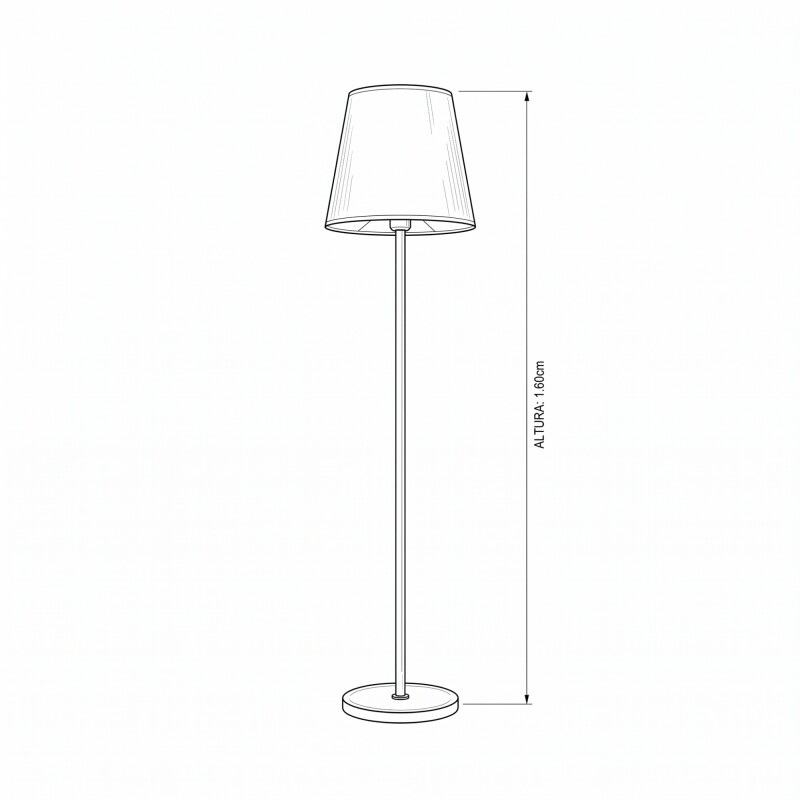 LAMPARA DE PIE CUP BEIGE/DORADO Unica