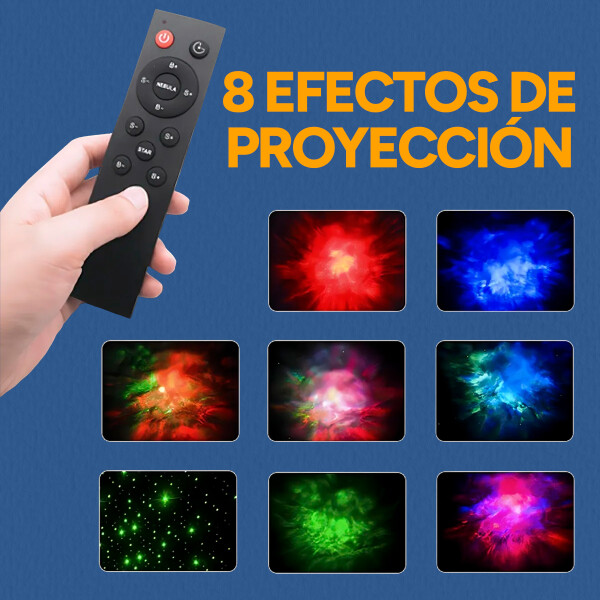 Proyector De Estrellas Astronauta Galaxia Nebulosa Control Noche Diseño Brazo Fijo