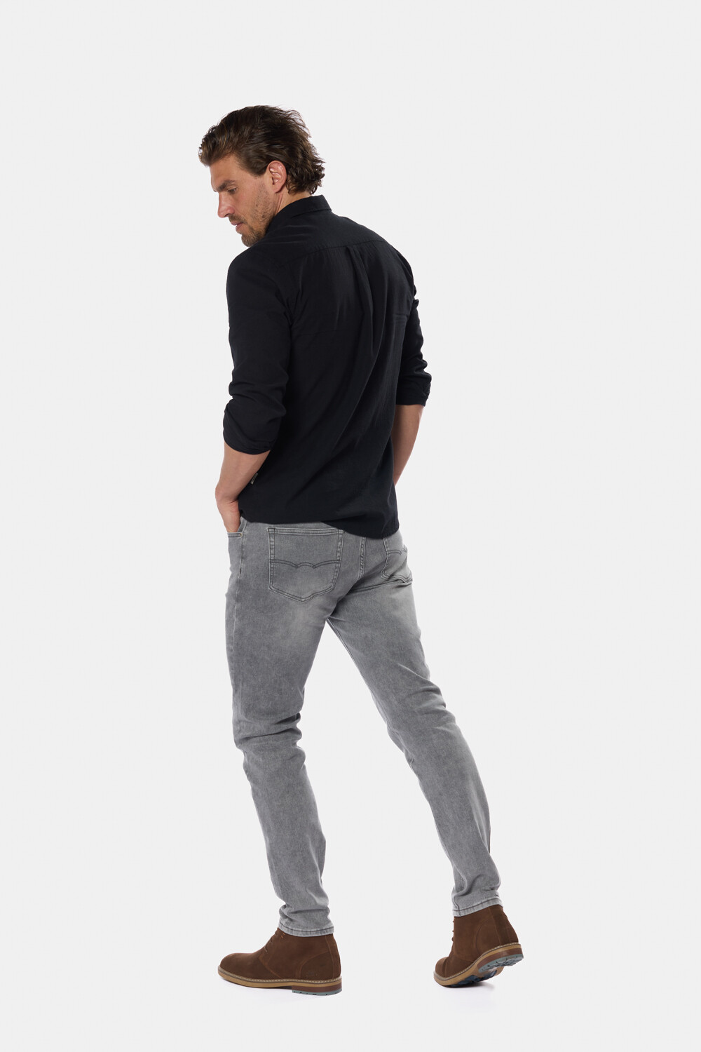 PANTALÓN DE JEAN SKINNY Gris