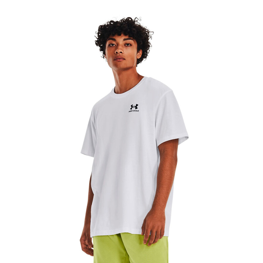 Remera de Hombre Under Armour Logo Heavyweight Short Sleeve Blanco