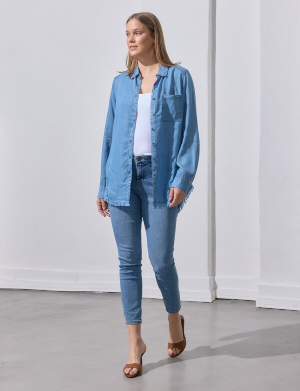 Camisa Tencel Flecos JEAN