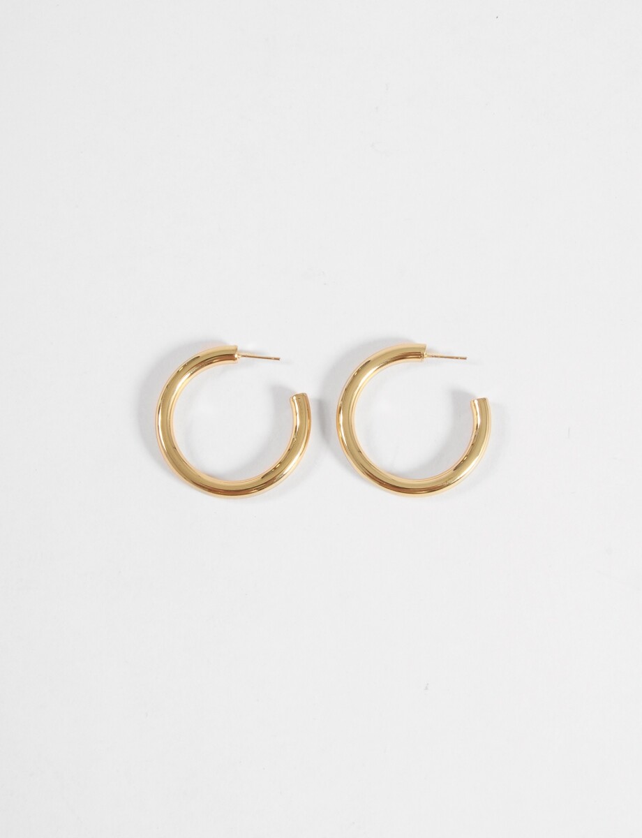 Aros curvos 4 cm acero - dorado 