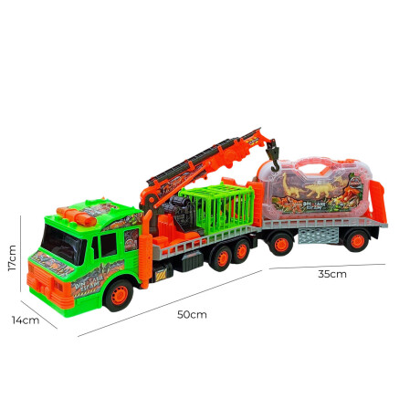 Camión Dinosaurio Juguete C/grúa + Tráiler 87cm Camión Dinosaurio Juguete C/grúa + Tráiler 87cm