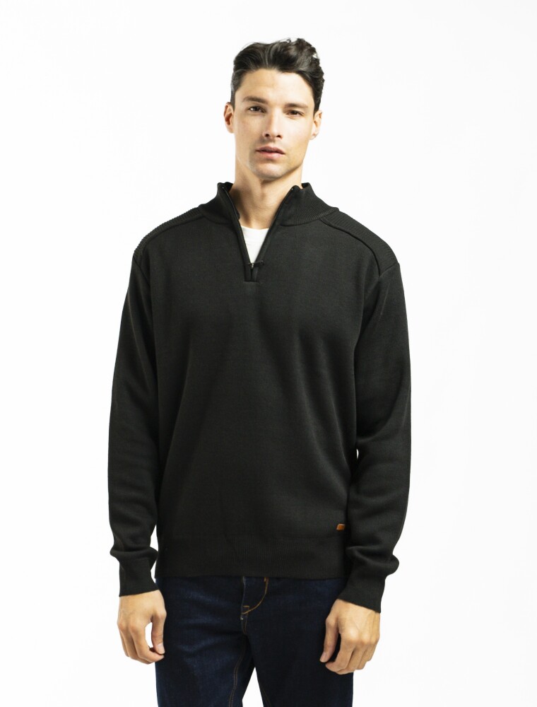 Sweater 1/2 Cierre Porto Negro