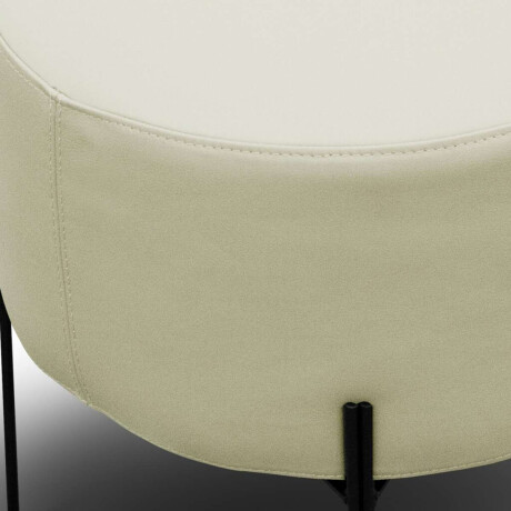 Puff 100% Cuero Mia Beige