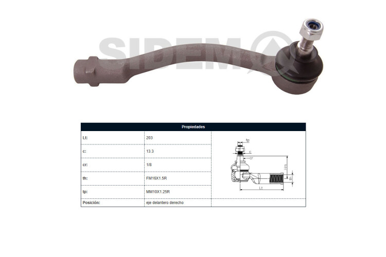 Puntero Hyundai Accent, Kia Rio 12-25 Der Puntero Hyundai Accent, Kia Rio 12-25 Der