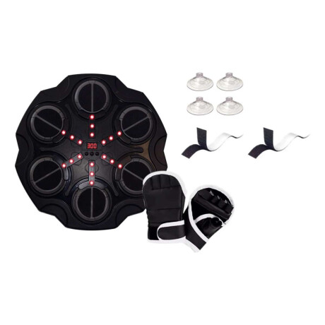 Set de Boxeo Interactivo con Luces Negro