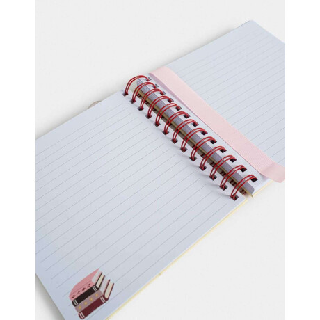 Cuaderno Cuadrado Tapa Dura Con Stickers Y Charm Amarillo Claro