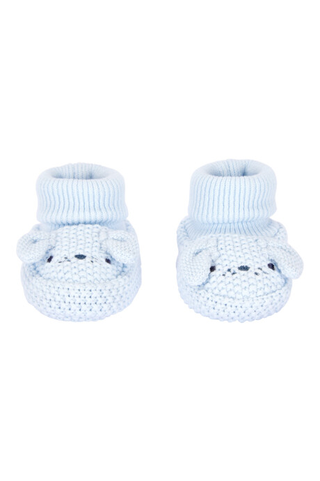 Escarpines de algodón a crochet, diseño perro Escarpines de algodón a crochet, diseño perro