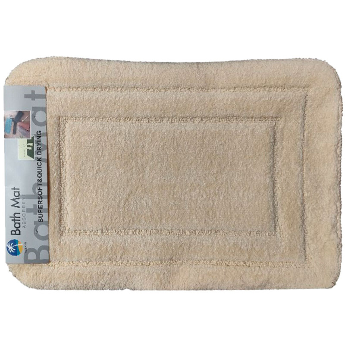 Alfombra peludita color beige 38*58cm - Alfombra Peludita Color Beige 38*58cm 