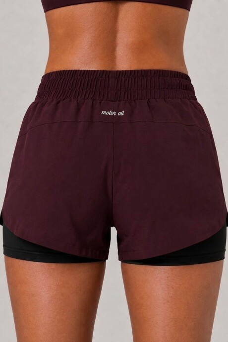 Short Fitness con Calza Bordó