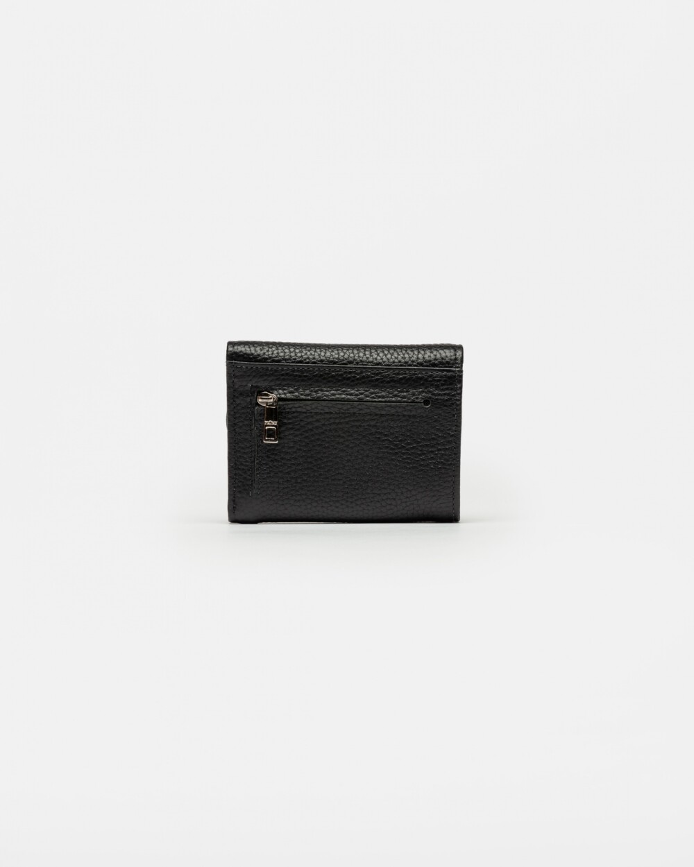 Billetera The Circle En Cuero Graneado Negro
