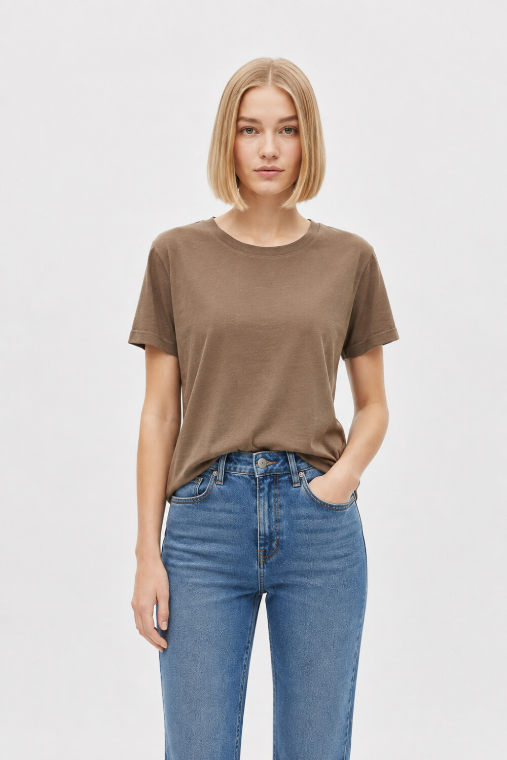 Remera Cordata Taupe / Mink / Vison