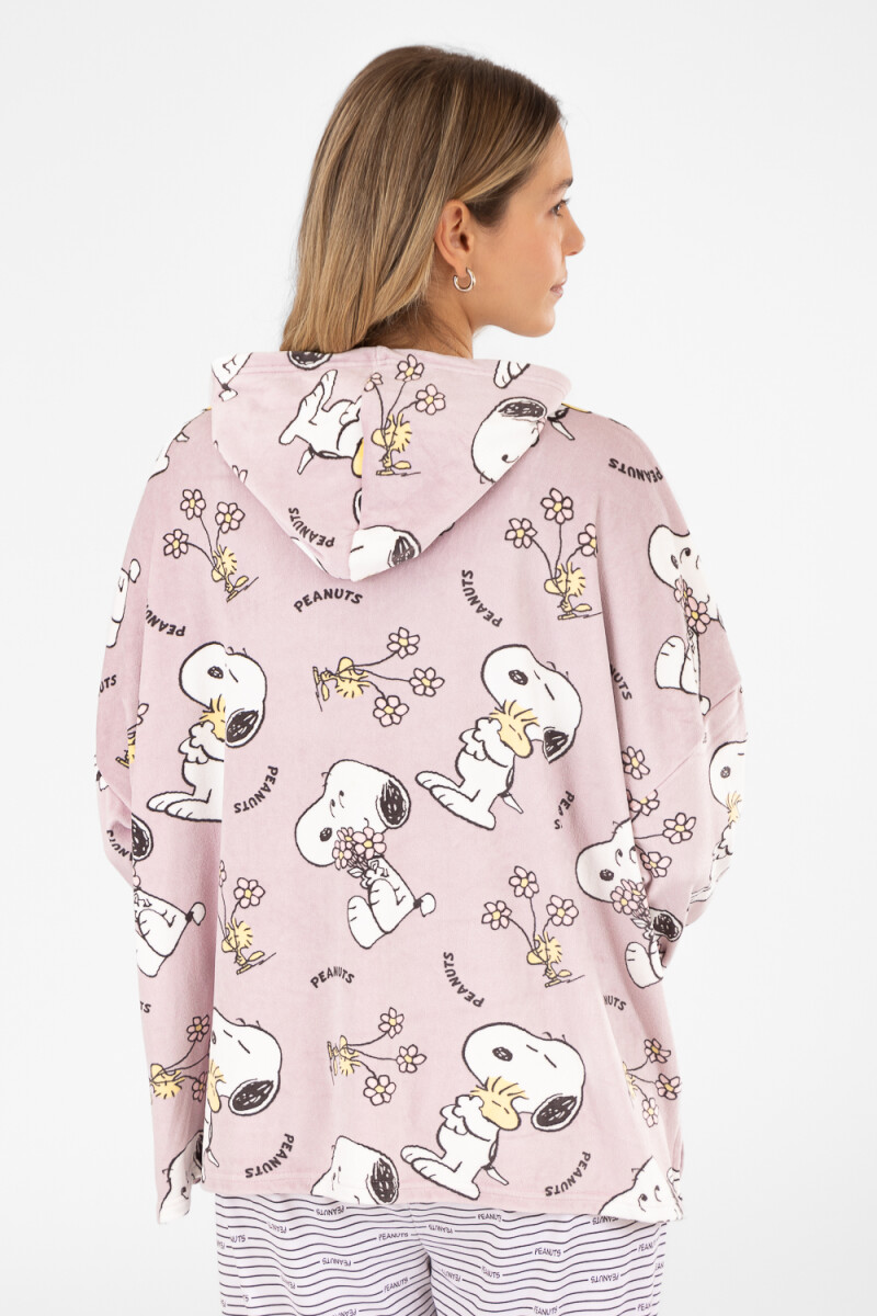 Snuggle snoopy velour Rosado