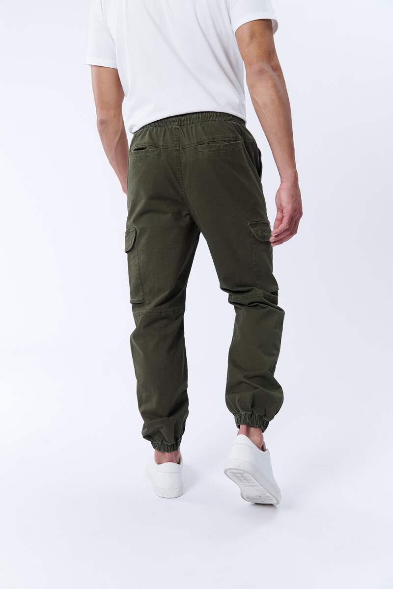 Pantalón Cargo Jogger Verde Militar