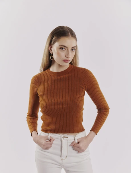 Remera rib cobre