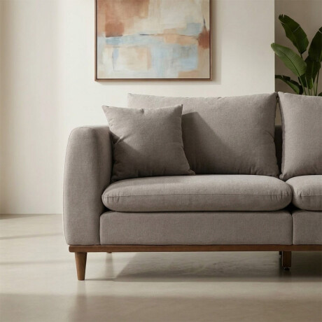 Sofá Vicenzo - Microfibra - 3 cuerpos FX4-11 (Tostado)