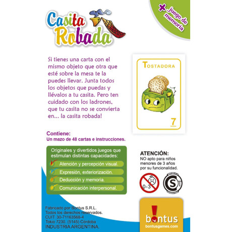 Juego Didactico Infantiles Bontus Casita Robada