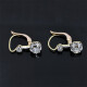 Caravanas Antiguas En Oro 18K Y Brillantes Caravanas Antiguas En Oro 18K Y Brillantes