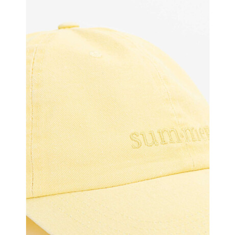 Gorra Canvas Bordada Amarillo Claro