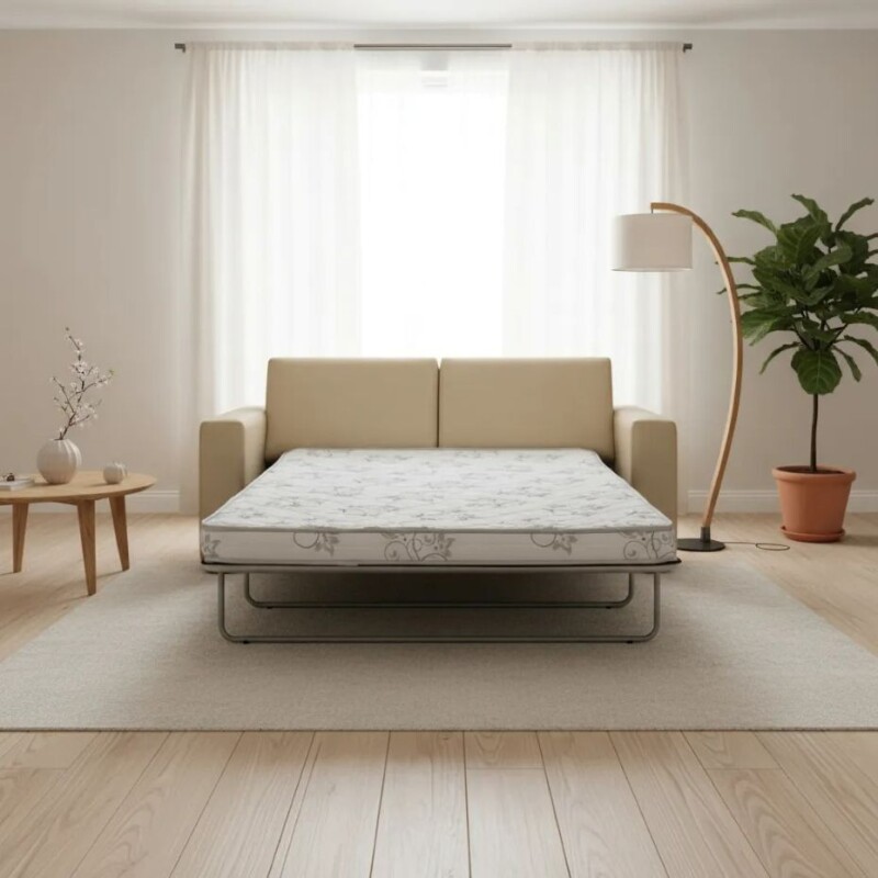 SOFA CAMA 2 PLAZAS - TAPIZADO EN PU COLOR PERLA SOFA CAMA 2 PLAZAS - TAPIZADO EN PU COLOR PERLA