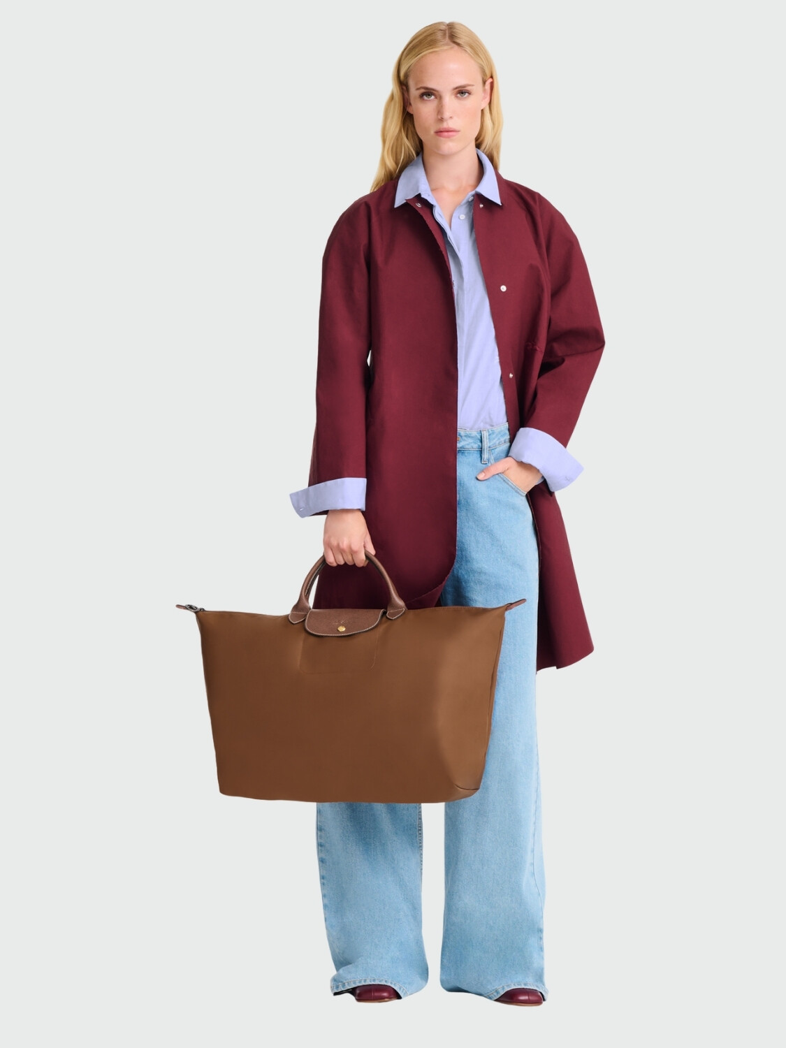 LONGCHAMP - Le Pliage original L Marrón