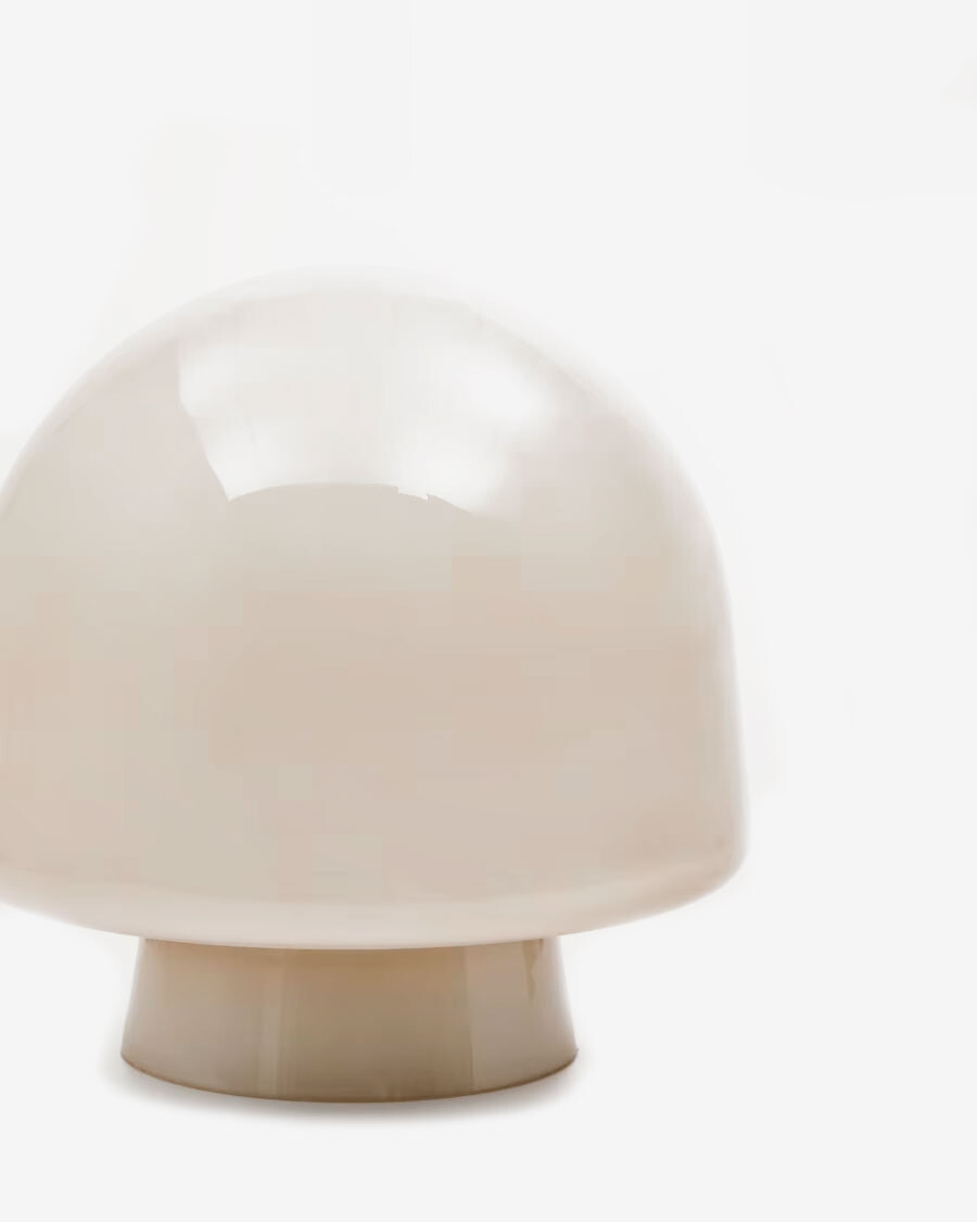 Lámpara de mesa Reig de cristal gris