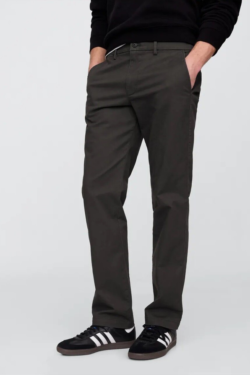 Pantalón Khaki Straight Hombre Soft Black V2