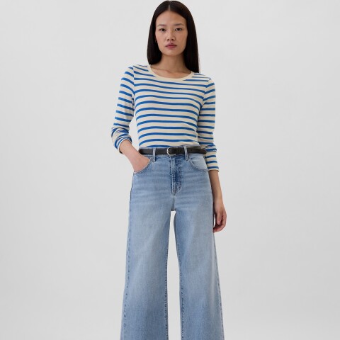 V-HR WIDE LEG CROP LT THALIA LIGHT WASH