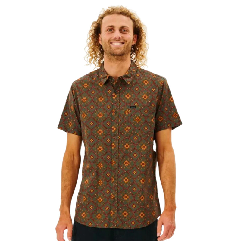Camisa MC Rip Curl Party Pack S/S Shirt - Dark Olive Camisa MC Rip Curl Party Pack S/S Shirt - Dark Olive
