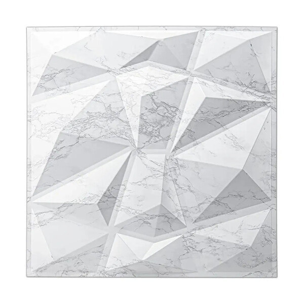 Revestimiento de Pared Panel 3D PVC 50x50 Cm Mármol Claro X6 Formas Mármol Claro