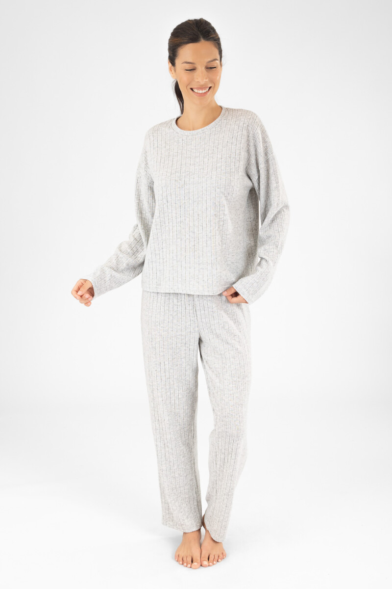 Remera rib grueso gris Gris