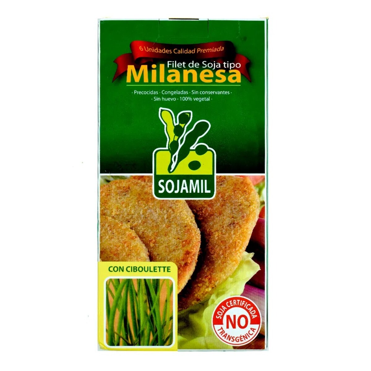 Milanesa de soja sabor ciboulette Sojamil - 6 uds. 